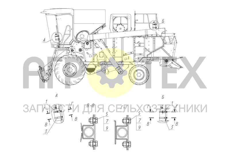 Чертеж Установка кронштейнов огнетушителей (S300.01.00.100)